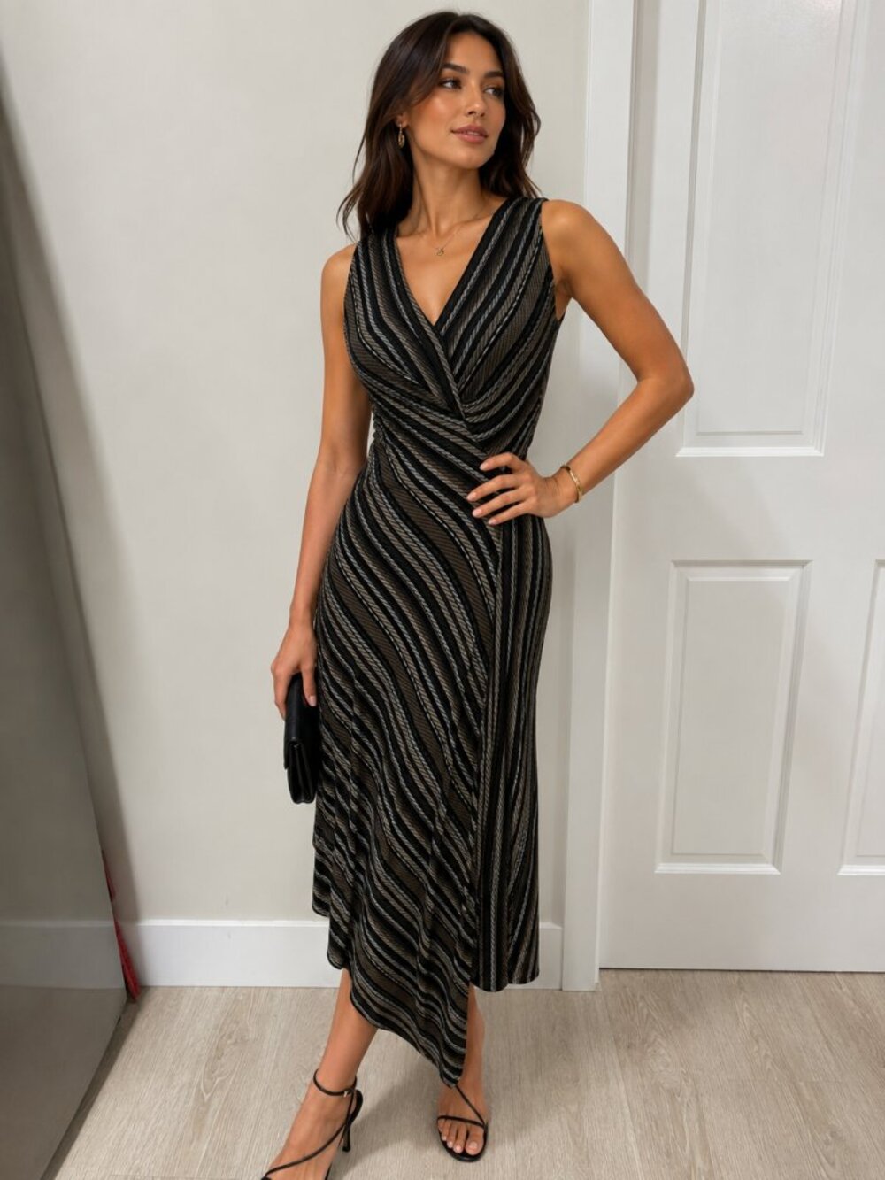Elegant BCBG Asymmetrical Casual Dress XS